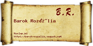 Barok Rozália névjegykártya