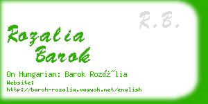 rozalia barok business card
